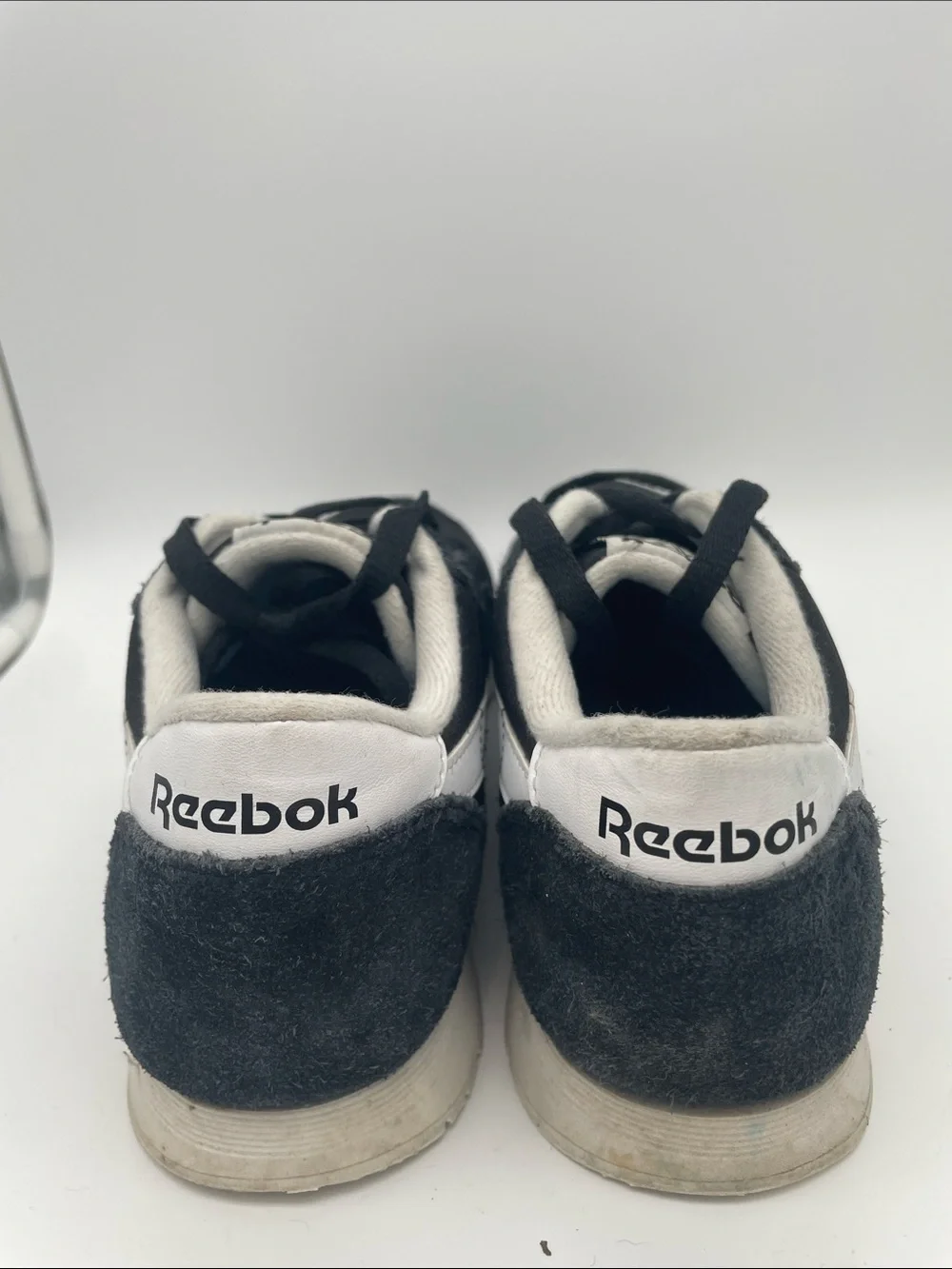 Reebok Classic Nylon sneakers in a black and white suede upper Retro 80s W9
